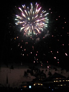 Fireworks in Cerro Catedral Fireworks in Cerro Catedral